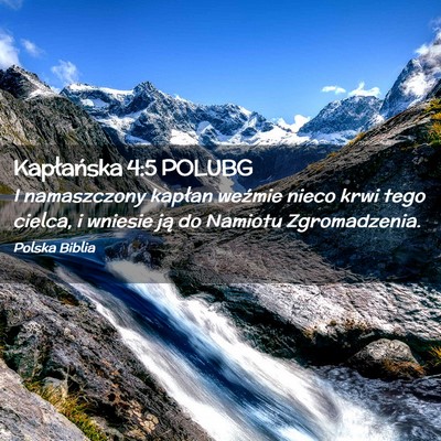 Picture 02 - Kapłańska 4:5 POLUBG - I namaszczony kapłan weźmie nieco krwi tego - Bible Verse Picture