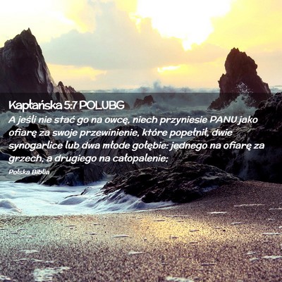 Picture 02 - Kapłańska 5:7 POLUBG - A jeśli nie stać go na owcę, niech przyniesie - Bible Verse Picture
