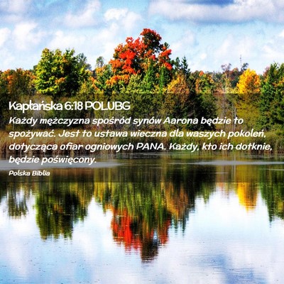 Picture 02 - Kapłańska 6:18 POLUBG - Każdy mężczyzna spośród synów Aarona - Bible Verse Picture