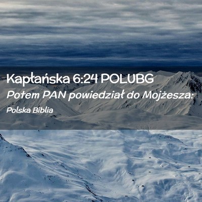 Picture 02 - Kapłańska 6:24 POLUBG - Potem PAN powiedział do - Bible Verse Picture
