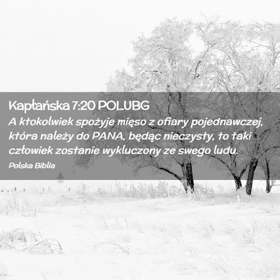 Picture 02 - Kapłańska 7:20 POLUBG - A ktokolwiek spożyje mięso z ofiary - Bible Verse Picture