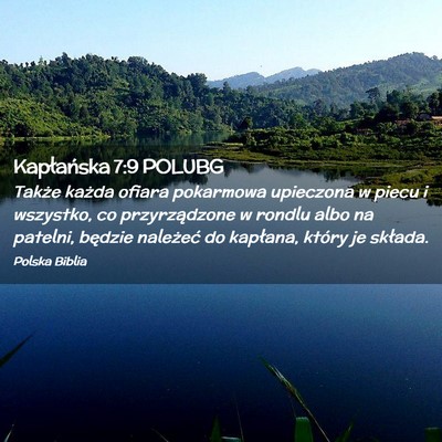 Picture 02 - Kapłańska 7:9 POLUBG - Także każda ofiara pokarmowa upieczona w piecu - Bible Verse Picture
