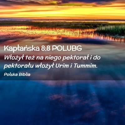 Picture 02 - Kapłańska 8:8 POLUBG - Włożył też na niego pektorał i do pektorału - Bible Verse Picture