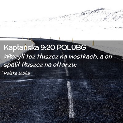 Picture 02 - Kapłańska 9:20 POLUBG - Włożyli też tłuszcz na mostkach, a on spalił - Bible Verse Picture