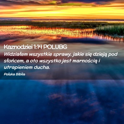 Picture 02 - Kaznodziei 1:14 POLUBG - Widziałem wszystkie sprawy, jakie się dzieją - Bible Verse Picture