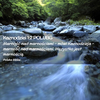 Picture 02 - Kaznodziei 1:2 POLUBG - Marność nad marnościami – mówi Kaznodzieja - Bible Verse Picture