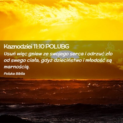 Picture 02 - Kaznodziei 11:10 POLUBG - Usuń więc gniew ze swojego serca i odrzuć zło - Bible Verse Picture
