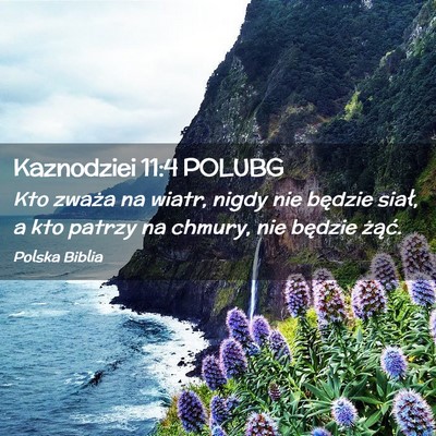 Picture 02 - Kaznodziei 11:4 POLUBG - Kto zważa na wiatr, nigdy nie będzie siał, a - Bible Verse Picture