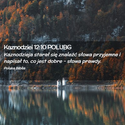 Picture 02 - Kaznodziei 12:10 POLUBG - Kaznodzieja starał się znaleźć słowa - Bible Verse Picture