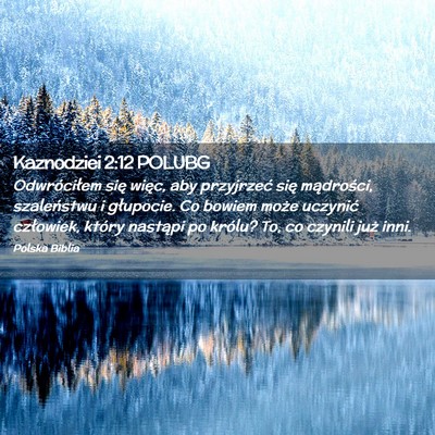 Picture 02 - Kaznodziei 2:12 POLUBG - Odwróciłem się więc, aby przyjrzeć się - Bible Verse Picture