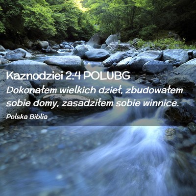 Picture 02 - Kaznodziei 2:4 POLUBG - Dokonałem wielkich dzieł, zbudowałem sobie - Bible Verse Picture