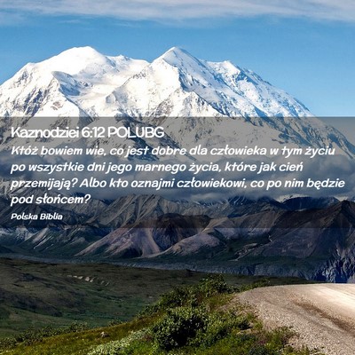 Picture 02 - Kaznodziei 6:12 POLUBG - Któż bowiem wie, co jest dobre dla człowieka w - Bible Verse Picture