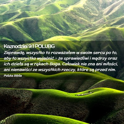 Picture 02 - Kaznodziei 9:1 POLUBG - Zaprawdę, wszystko to rozważałem w swoim sercu - Bible Verse Picture