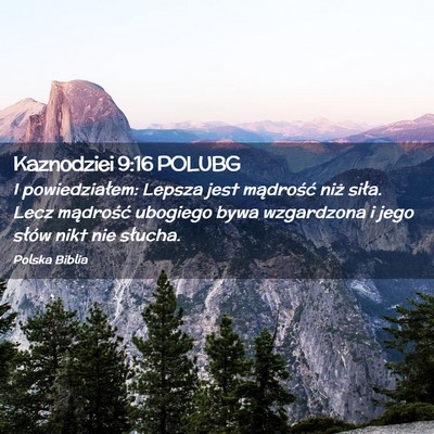 Picture 02 - Kaznodziei 9:16 POLUBG - I powiedziałem: Lepsza jest mądrość niż - Bible Verse Picture