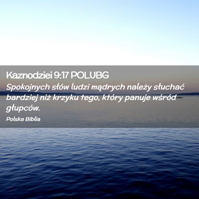 Picture 02 - Kaznodziei 9:17 POLUBG - Spokojnych słów ludzi mądrych należy - Bible Verse Picture