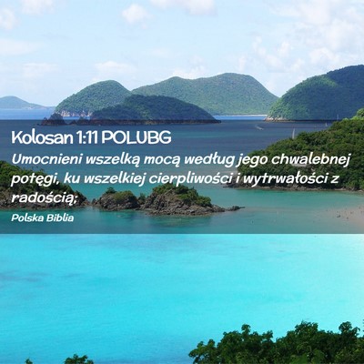 Picture 02 - Kolosan 1:11 POLUBG - Umocnieni wszelką mocą według jego chwalebnej - Bible Verse Picture