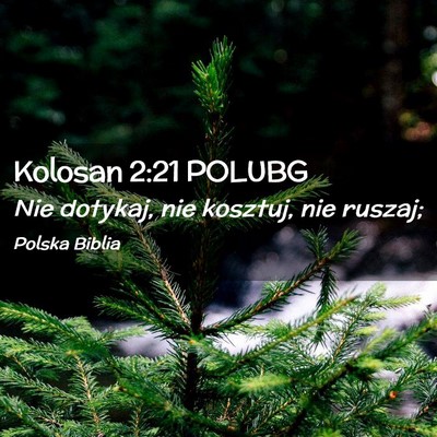 Picture 02 - Kolosan 2:21 POLUBG - Nie dotykaj, nie kosztuj, nie - Bible Verse Picture