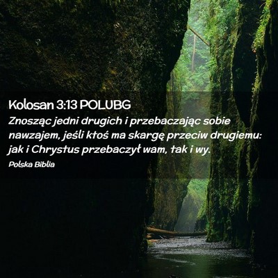 Picture 02 - Kolosan 3:13 POLUBG - Znosząc jedni drugich i przebaczając sobie - Bible Verse Picture