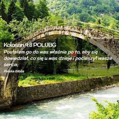 Picture 02 - Kolosan 4:8 POLUBG - Posłałem go do was właśnie po to, aby się - Bible Verse Picture