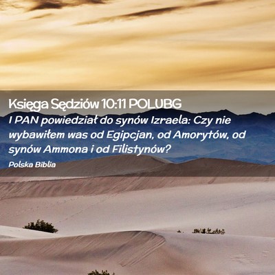 Picture 02 - Księga Sędziów 10:11 POLUBG - I PAN powiedział do synów Izraela: Czy nie - Bible Verse Picture