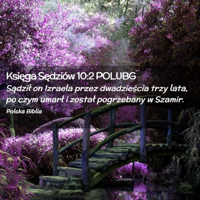 Picture 02 - Księga Sędziów 10:2 POLUBG - Sądził on Izraela przez dwadzieścia trzy lata, - Bible Verse Picture