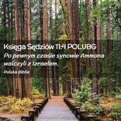 Picture 02 - Księga Sędziów 11:4 POLUBG - Po pewnym czasie synowie Ammona walczyli z - Bible Verse Picture