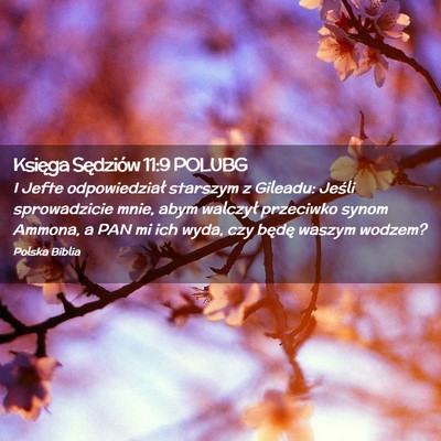Picture 02 - Księga Sędziów 11:9 POLUBG - I Jefte odpowiedział starszym z Gileadu: Jeśli - Bible Verse Picture