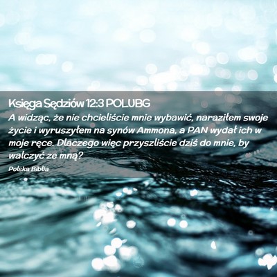 Picture 02 - Księga Sędziów 12:3 POLUBG - A widząc, że nie chcieliście mnie wybawić, - Bible Verse Picture