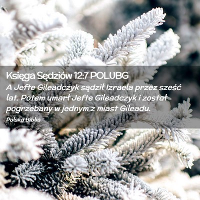 Picture 02 - Księga Sędziów 12:7 POLUBG - A Jefte Gileadczyk sądził Izraela przez sześć - Bible Verse Picture