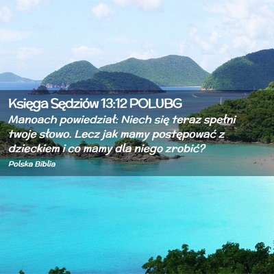 Picture 02 - Księga Sędziów 13:12 POLUBG - Manoach powiedział: Niech się teraz spełni - Bible Verse Picture