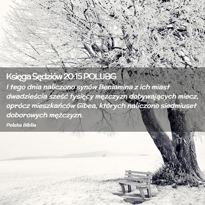 Picture 02 - Księga Sędziów 20:15 POLUBG - I tego dnia naliczono synów Beniamina z ich - Bible Verse Picture
