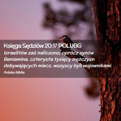 Picture 02 - Księga Sędziów 20:17 POLUBG - Izraelitów zaś naliczono, oprócz synów - Bible Verse Picture