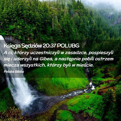 Picture 02 - Księga Sędziów 20:37 POLUBG - A ci, którzy uczestniczyli w zasadzce, - Bible Verse Picture