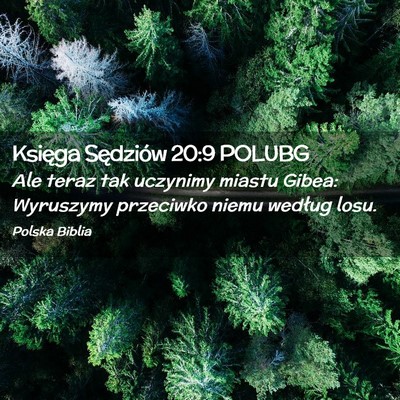 Picture 02 - Księga Sędziów 20:9 POLUBG - Ale teraz tak uczynimy miastu Gibea: Wyruszymy - Bible Verse Picture
