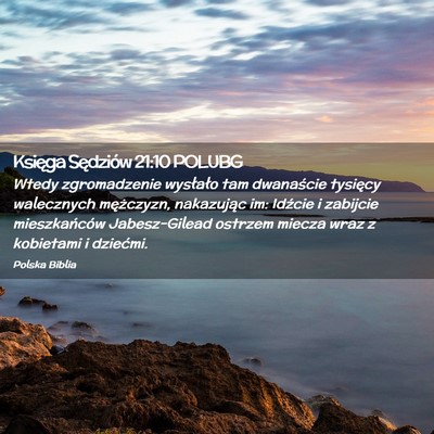 Picture 02 - Księga Sędziów 21:10 POLUBG - Wtedy zgromadzenie wysłało tam dwanaście - Bible Verse Picture