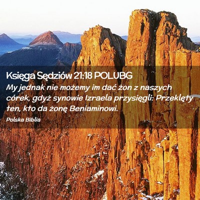 Picture 02 - Księga Sędziów 21:18 POLUBG - My jednak nie możemy im dać żon z naszych - Bible Verse Picture