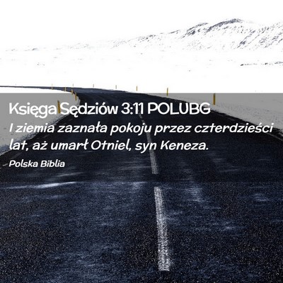 Picture 02 - Księga Sędziów 3:11 POLUBG - I ziemia zaznała pokoju przez czterdzieści lat, - Bible Verse Picture