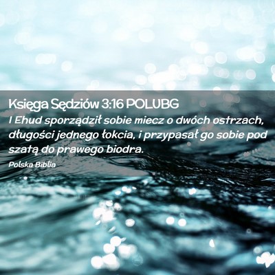Picture 02 - Księga Sędziów 3:16 POLUBG - I Ehud sporządził sobie miecz o dwóch - Bible Verse Picture