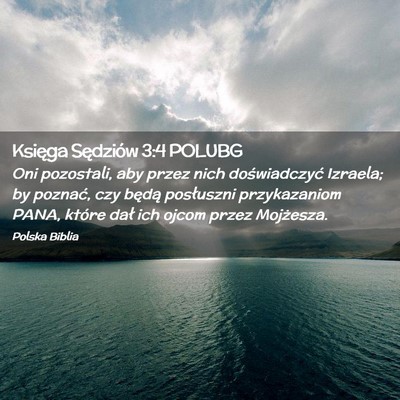 Picture 02 - Księga Sędziów 3:4 POLUBG - Oni pozostali, aby przez nich doświadczyć - Bible Verse Picture