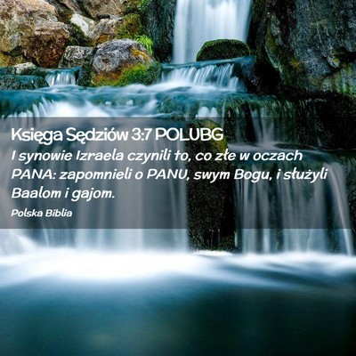Picture 02 - Księga Sędziów 3:7 POLUBG - I synowie Izraela czynili to, co złe w oczach - Bible Verse Picture