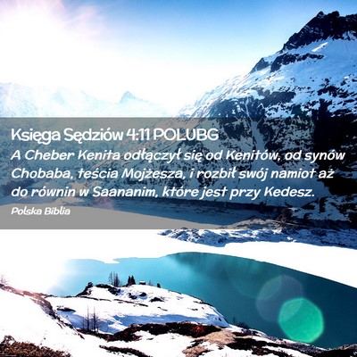 Picture 02 - Księga Sędziów 4:11 POLUBG - A Cheber Kenita odłączył się od Kenitów, od - Bible Verse Picture