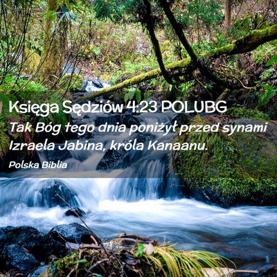 Picture 02 - Księga Sędziów 4:23 POLUBG - Tak Bóg tego dnia poniżył przed synami Izraela - Bible Verse Picture