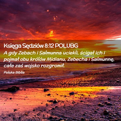 Picture 02 - Księga Sędziów 8:12 POLUBG - A gdy Zebach i Salmunna uciekli, ścigał ich i - Bible Verse Picture