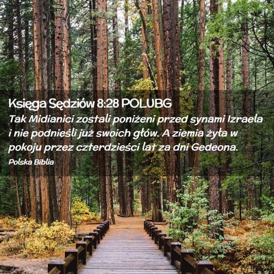 Picture 02 - Księga Sędziów 8:28 POLUBG - Tak Midianici zostali poniżeni przed synami - Bible Verse Picture