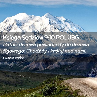 Picture 02 - Księga Sędziów 9:10 POLUBG - Potem drzewa powiedziały do drzewa figowego: - Bible Verse Picture