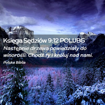 Picture 02 - Księga Sędziów 9:12 POLUBG - Następnie drzewa powiedziały do winorośli: - Bible Verse Picture