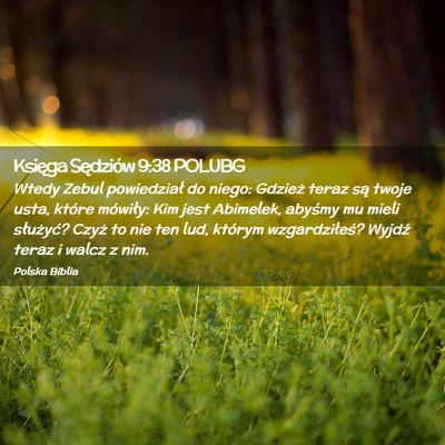 Picture 02 - Księga Sędziów 9:38 POLUBG - Wtedy Zebul powiedział do niego: Gdzież teraz - Bible Verse Picture