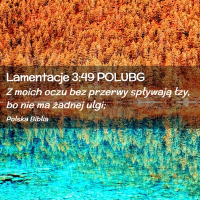Picture 02 - Lamentacje 3:49 POLUBG - Z moich oczu bez przerwy spływają łzy, bo nie - Bible Verse Picture