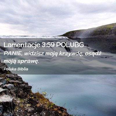 Picture 02 - Lamentacje 3:59 POLUBG - PANIE, widzisz moją krzywdę, osądź moją - Bible Verse Picture