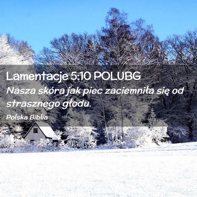Picture 02 - Lamentacje 5:10 POLUBG - Nasza skóra jak piec zaciemniła się od - Bible Verse Picture
